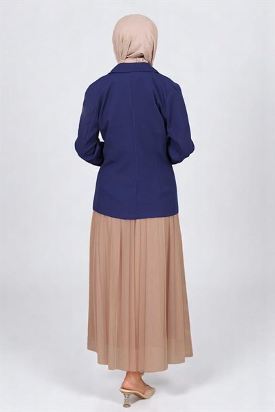 Ceketli Eteği Tül Takım İndigo 19151