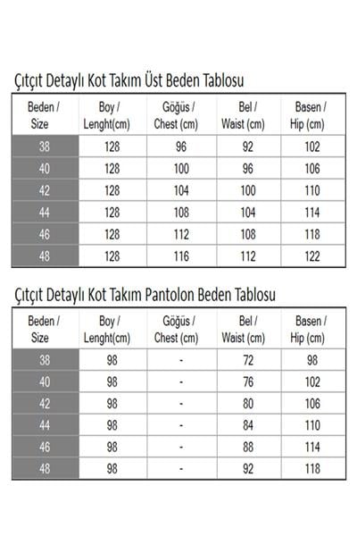 Çıtçıt Detaylı Kot Takım Açık Mavi 19262