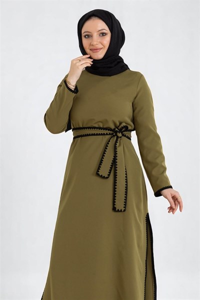 Çoban Dikişli Kemerli Takım Haki 19365