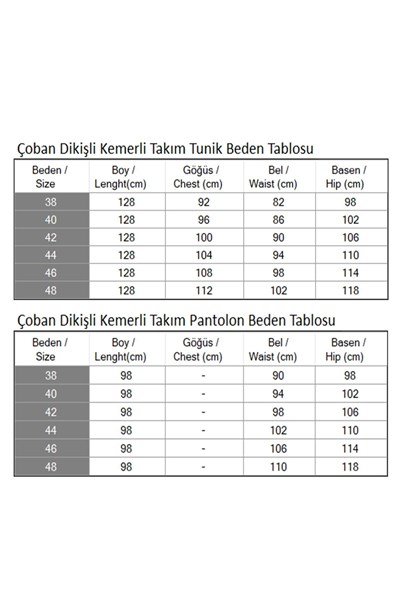 Çoban Dikişli Kemerli Takım İndigo 19365