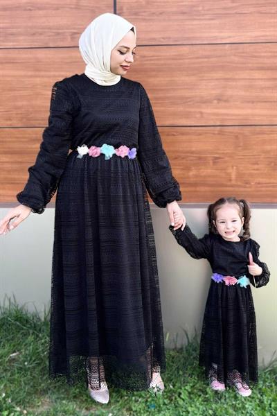 Dantelli Anne Elbise Siyah 16800