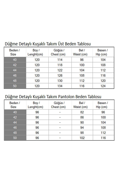 Düğme Detaylı Kuşaklı Takım Bej 19291