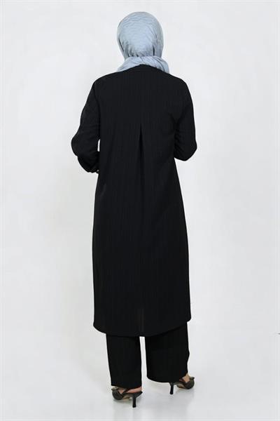 Düğmeli İkili Takım Siyah 19179