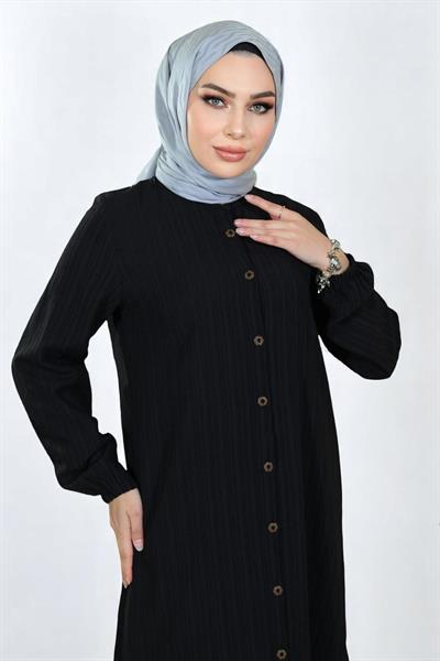 Düğmeli İkili Takım Siyah 19179