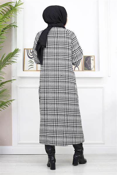 Düğmeli Şanel Kap Taba 19168