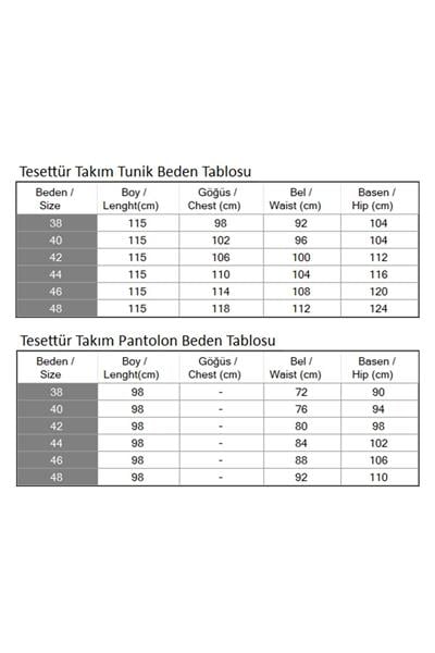 Düğmeli Tesettür Takım Bej MSW10358-3