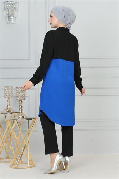 Fermuar Detaylı Tunik Siyah 6098
