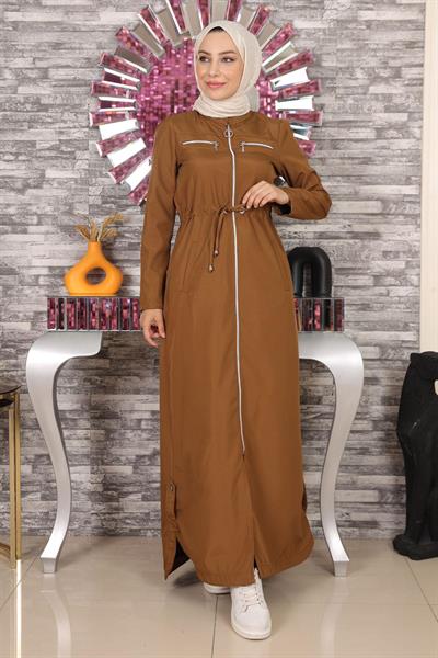 Fermuarlı Ferace Taba 10012