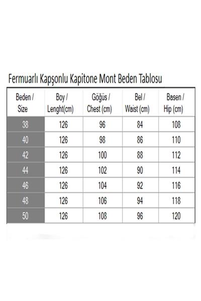 Fermuarlı Kapşonlu Kapitone Mont Gri 19277
