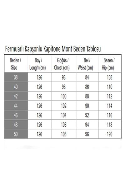 Fermuarlı Kapşonlu Kapitone Mont Haki 19277
