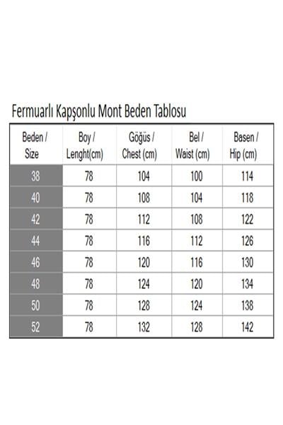 Fermuarlı Kapşonlu Mont Siyah 19270