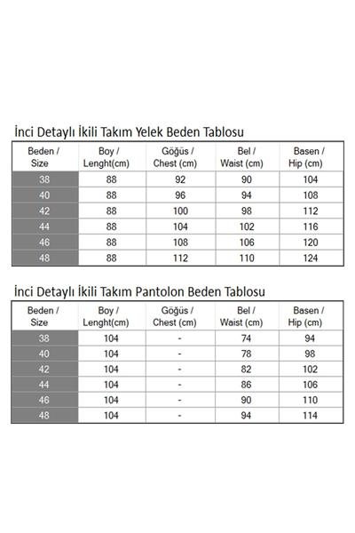 İnci Detaylı İkili Kot Takım Açık Mavi 19245