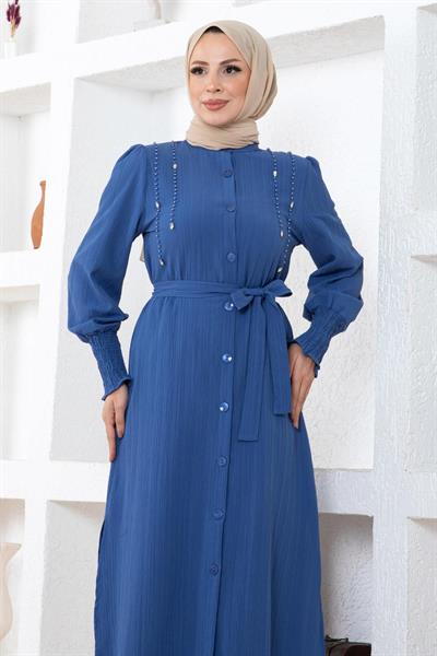 İnci Detaylı Takım İndigo 19360