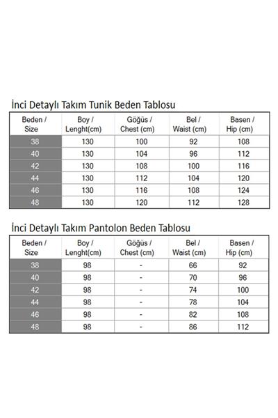 İnci Detaylı Takım Siyah 19360
