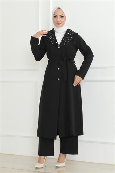 İnci Detaylı Takım Siyah MSW19216-1