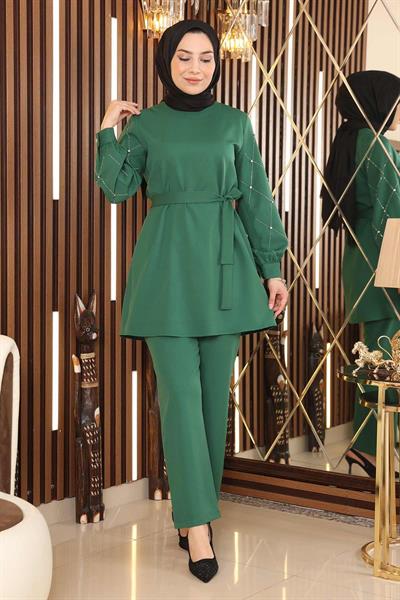 İnci Detaylı Takım Zümrüt 19120