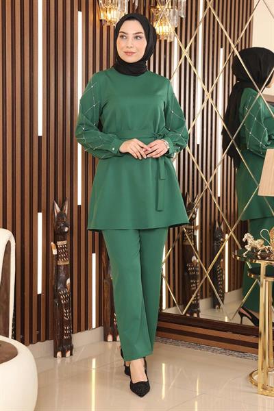 İnci Detaylı Takım Zümrüt 19120