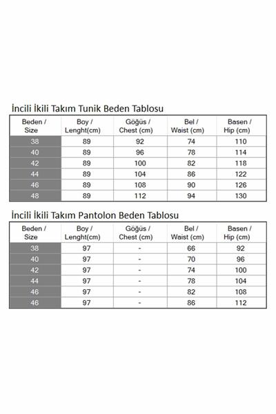 İncili İkili Takım Siyah 17801