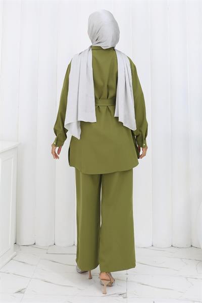 İncili Kuşaklı İkili Takım Haki 19265