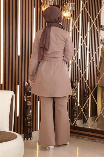 İncili Taş Detaylı Takım Vizon 19116