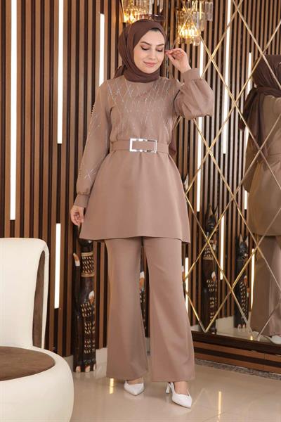 İncili Taş Detaylı Takım Vizon MSW19116-4