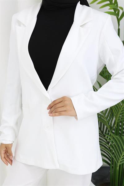 Kadın Ceket Beyaz 6146