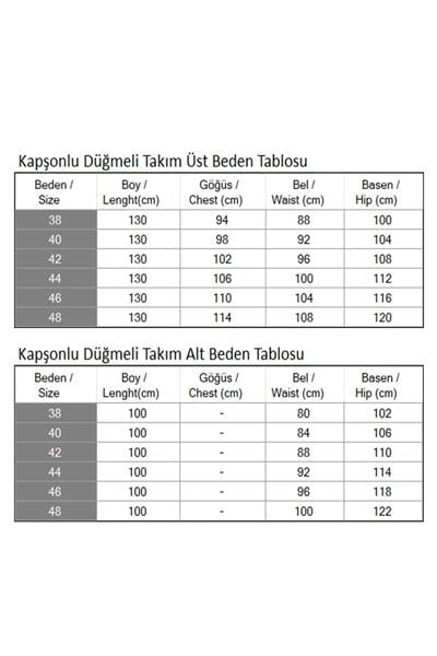 Kapşonlu Düğmeli Takım Gül Kurusu MSW19238-1