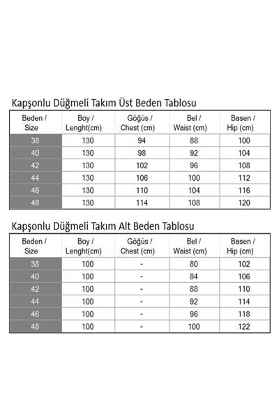 Kapşonlu Düğmeli Takım Haki MSW19238-2