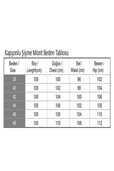 Kapşonlu Şişme Mont Taba 6155