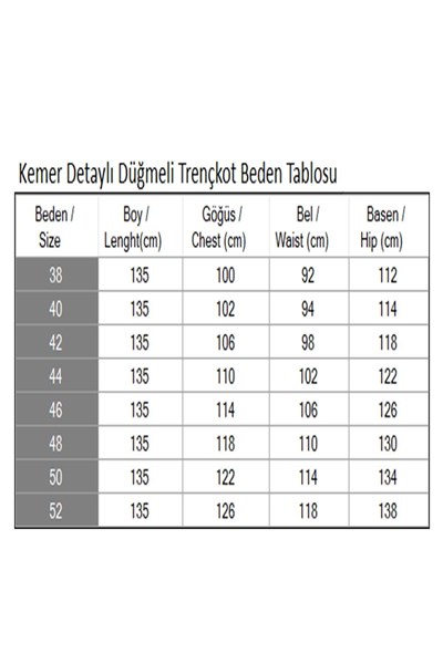 Kemer Detaylı Düğmeli Trençkot Bej 19301