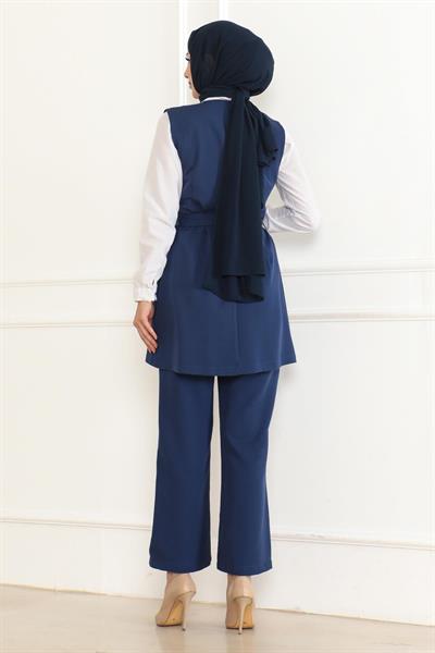 Kemer Detaylı İkili Takım İndigo 19232