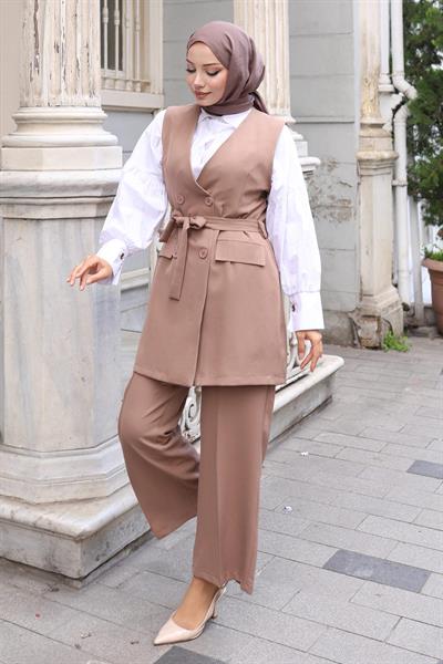 Kemer Detaylı İkili Takım Vizon 19232