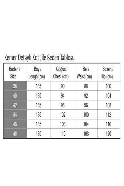 Kemer Detaylı Kot Jile Koyu Mavi 19246