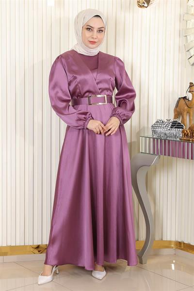 Kemerli Saten Abiye Gül Kurusu 19191