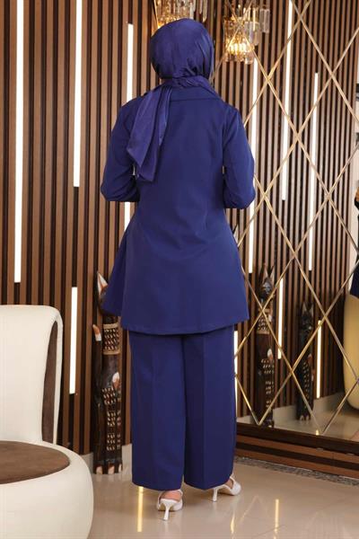 Kuşak Detaylı Takım İndigo MSW19106-2