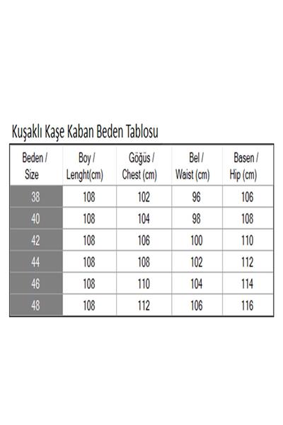Kuşaklı Kaşe Kaban Kahverengi 19271