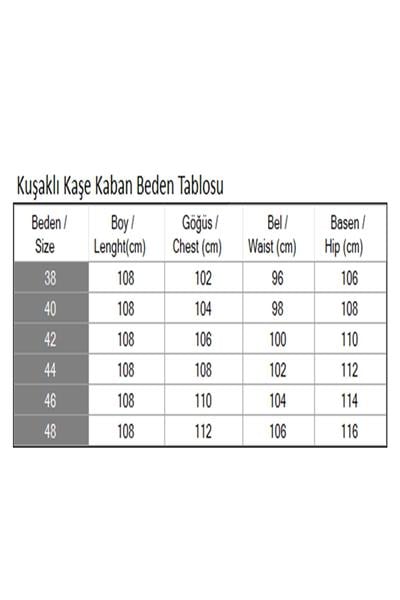 Kuşaklı Kaşe Kaban Lacivert 19271