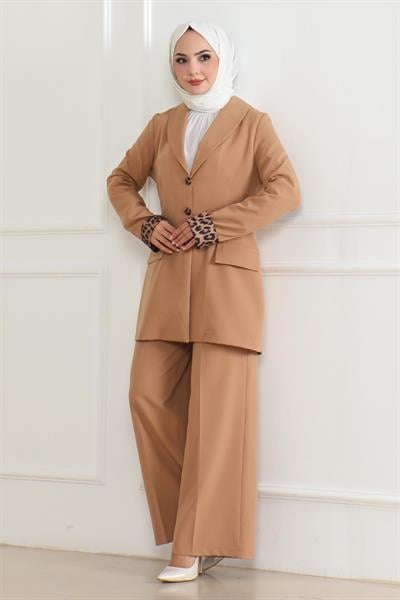 Leopar Desenli Takım Taba 19218