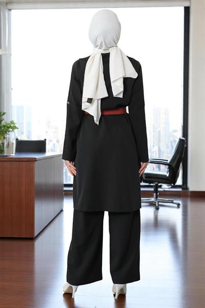 Nakış Detaylı Takım Siyah 19002