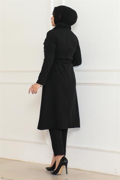 Nakış Detaylı Takım Siyah 6145