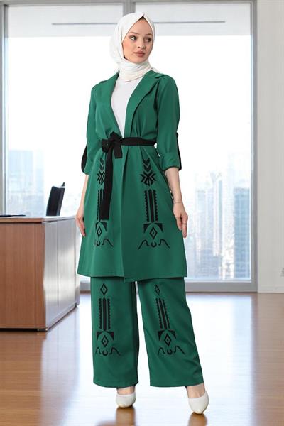 Nakış Detaylı Takım Zümrüt 19002