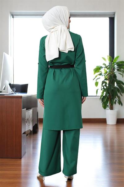 Nakış Detaylı Takım Zümrüt 19002