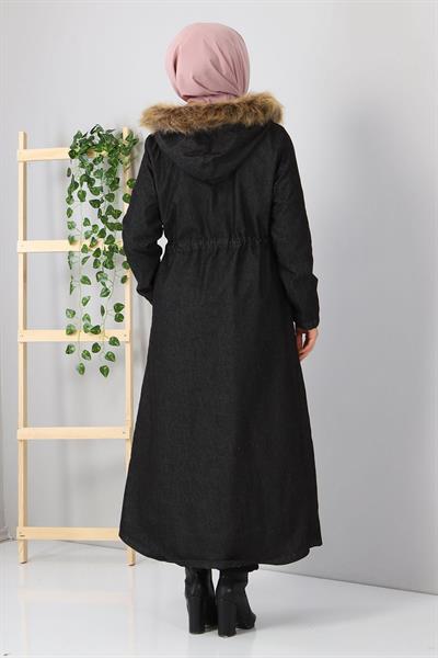 Nakışlı Kot Mont Füme 9492