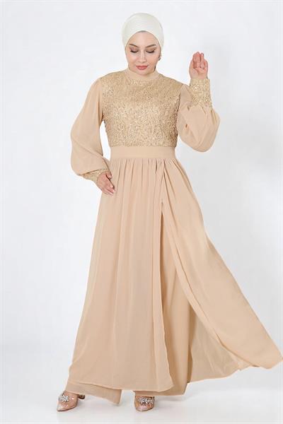 Pulpayetli Şifon Takım Gold 19190