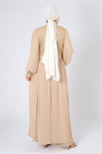 Pulpayetli Şifon Takım Gold 19190