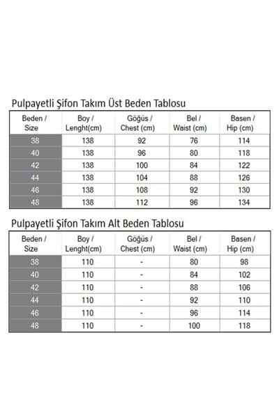 Pulpayetli Şifon Takım Siyah MSW19190-1