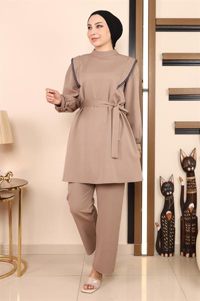 Şerit Detaylı Takım Vizon 19132