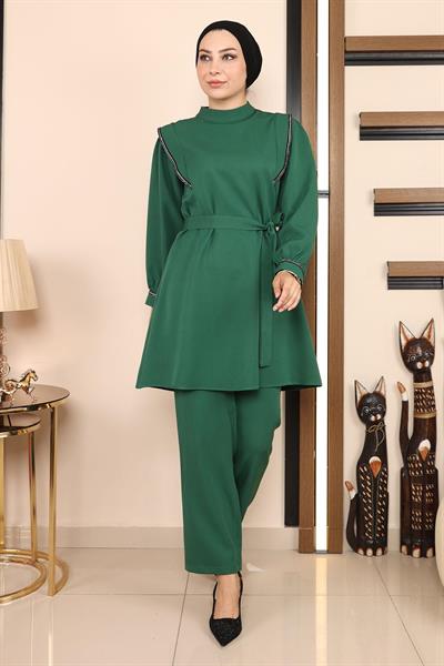 Şerit Detaylı Takım Zümrüt 19132