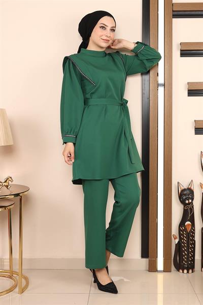 Şerit Detaylı Takım Zümrüt 19132