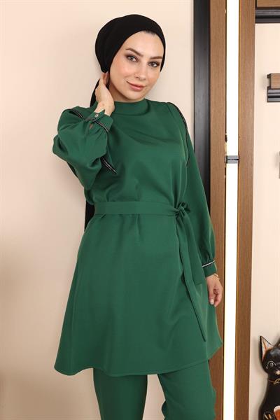 Şerit Detaylı Takım Zümrüt 19132